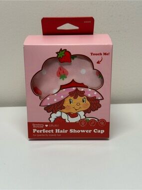 Strawberry Shortcake x Celavi Shower Cap Pink Red Berries